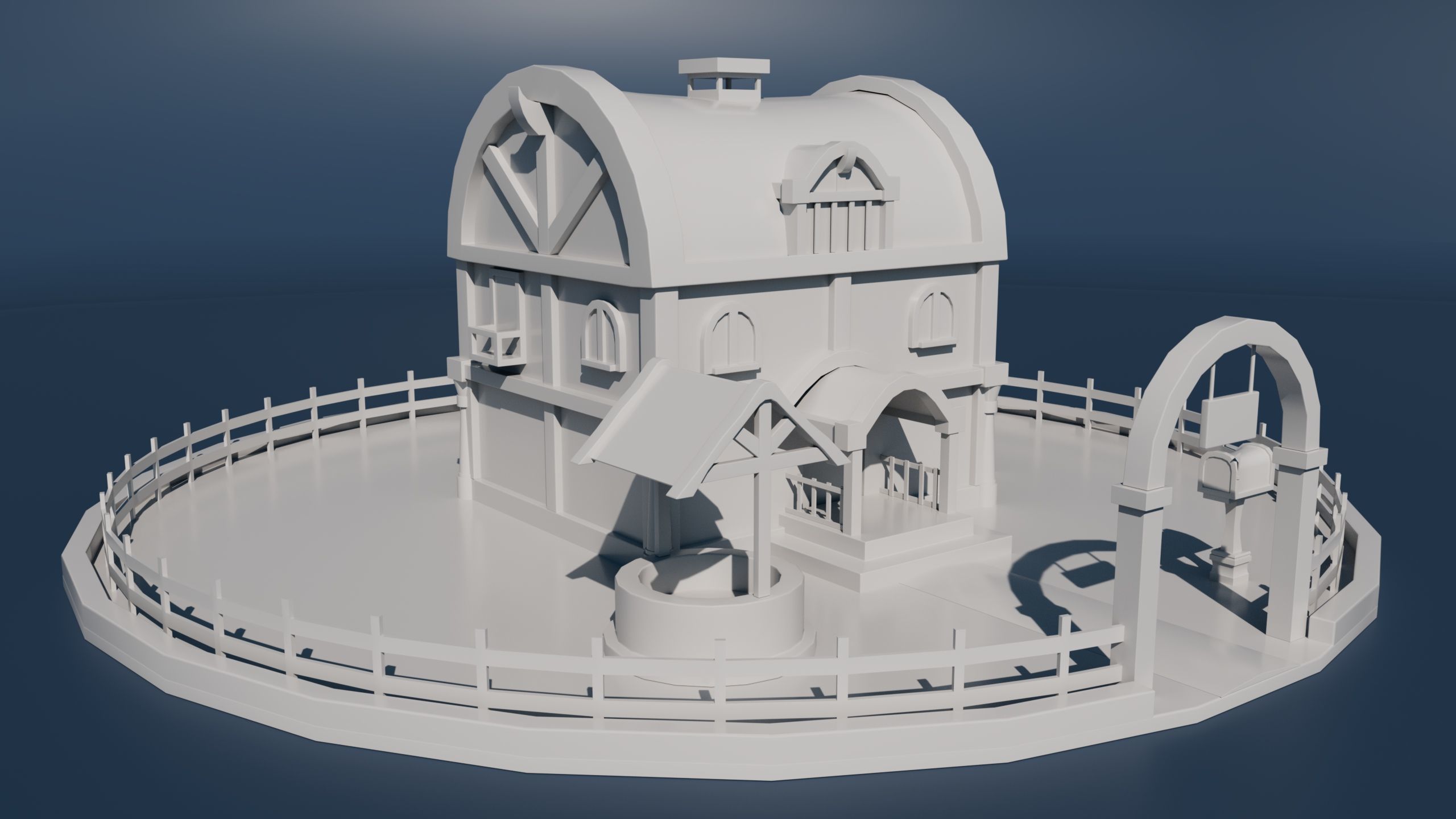 Stylized House Environment Texture  Low-poly 3D model_7