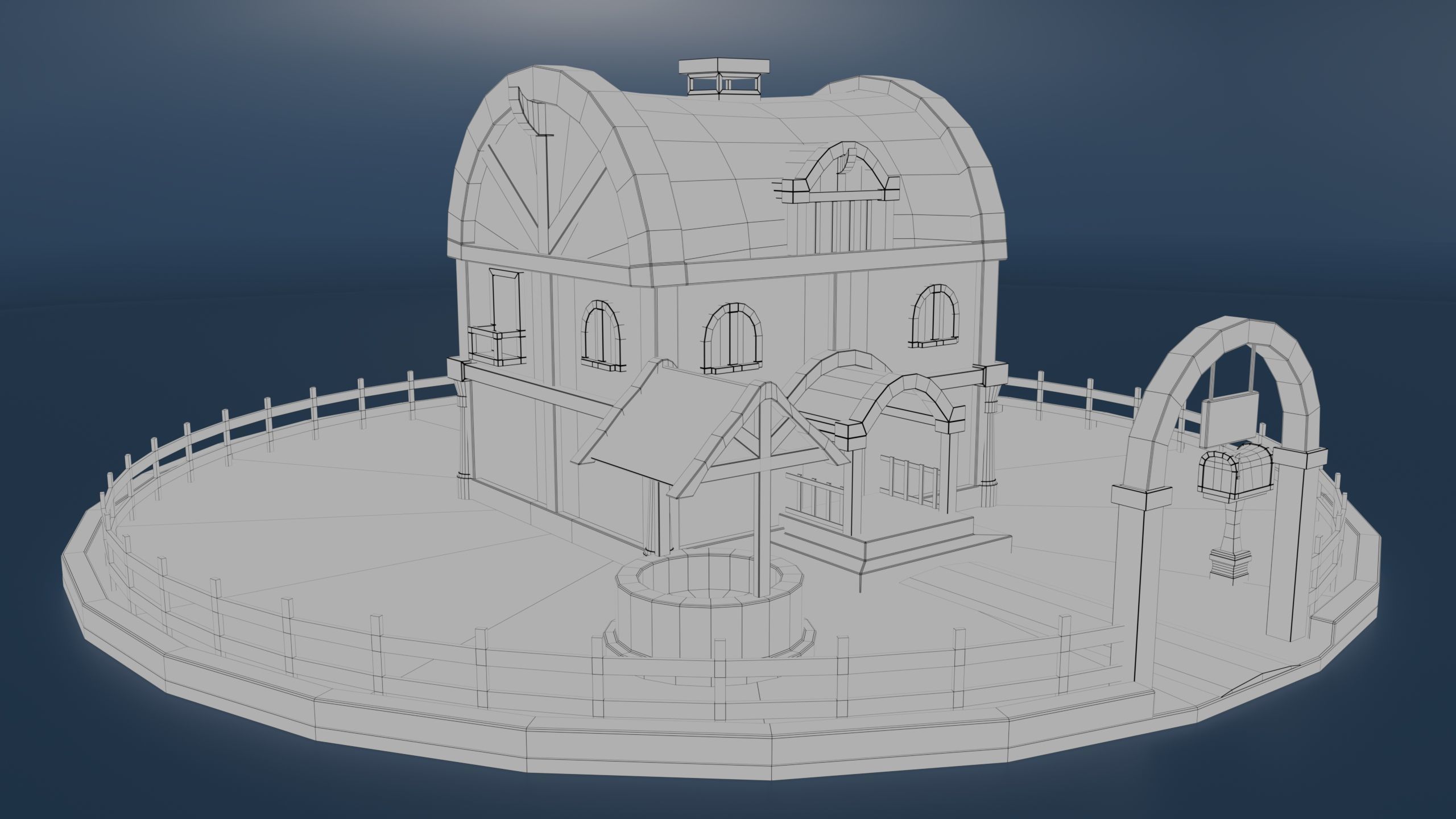 Stylized House Environment Texture  Low-poly 3D model_6