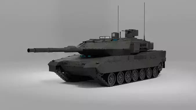 Leopard 2A7 Inspired Main Battle Tank 3D model