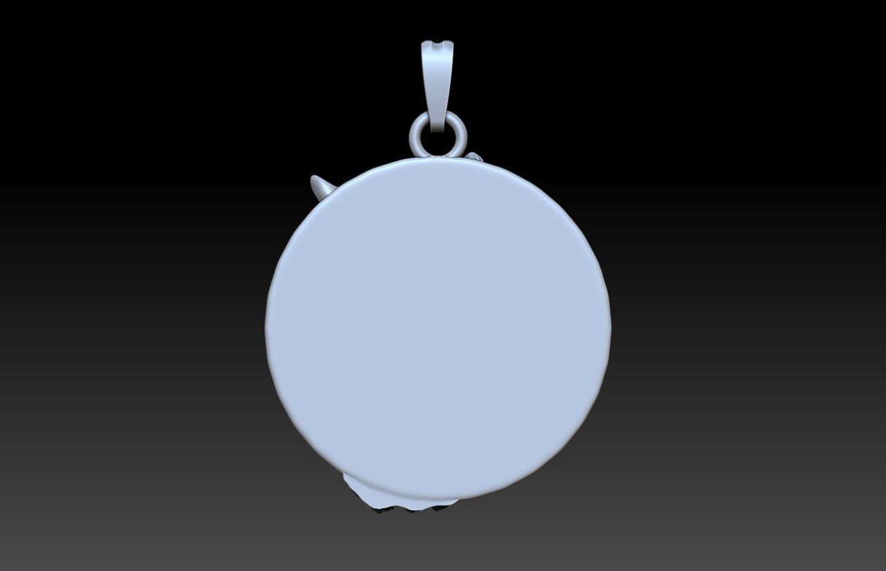 Cat Pendant M52 3D print model_2