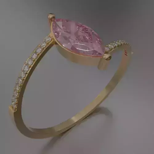 Marquise Rings set 3D model jewelry