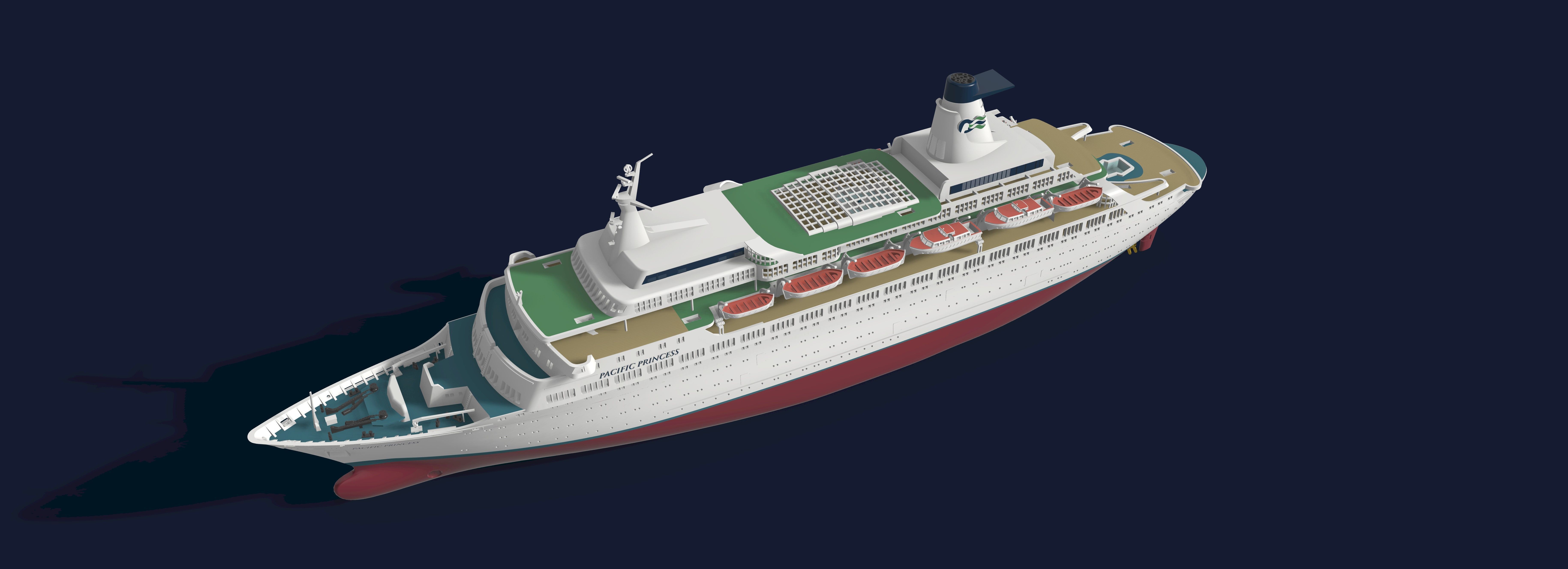 MS PACIFIC PRINCESS the Love Boat model kit 3D print model_6