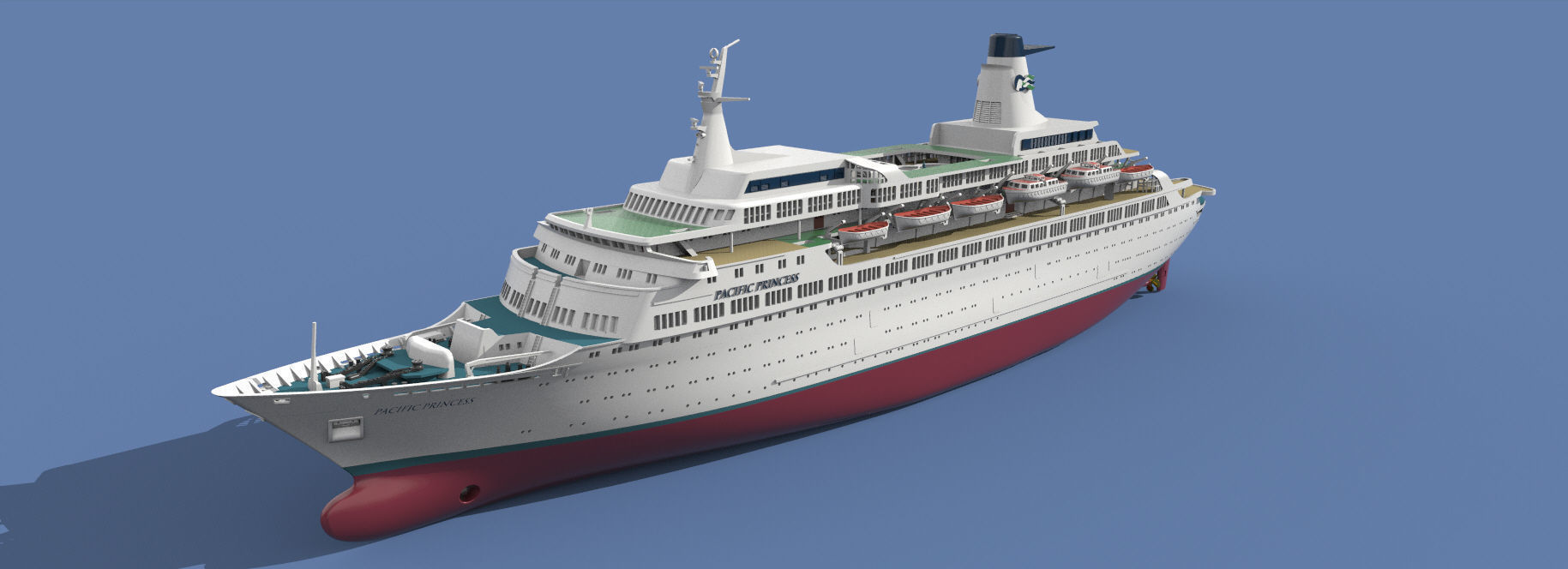 MS PACIFIC PRINCESS the Love Boat model kit 3D print model_7