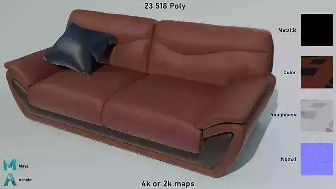 Medium Leather Sofa