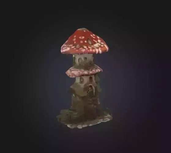 Mushroom Toxic DND Dice Tower - Mushroom Toxic Dice Tower 3D print model