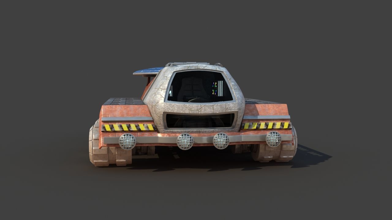 Futuristic Moon Mars Rover 3D model_1