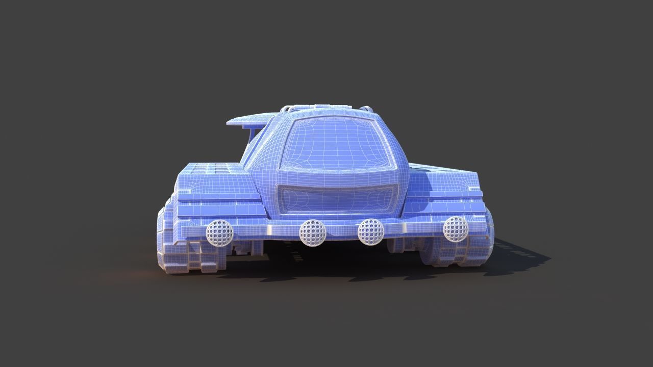 Futuristic Moon Mars Rover 3D model_24