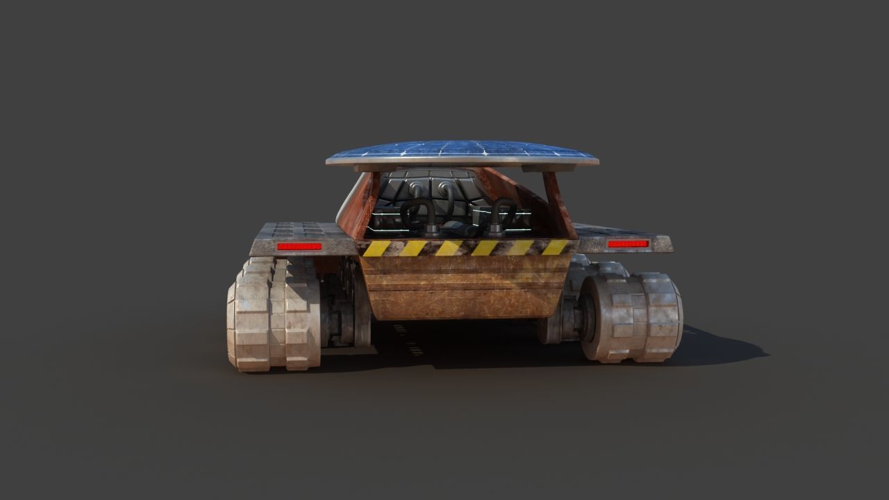 Futuristic Moon Mars Rover 3D model_7