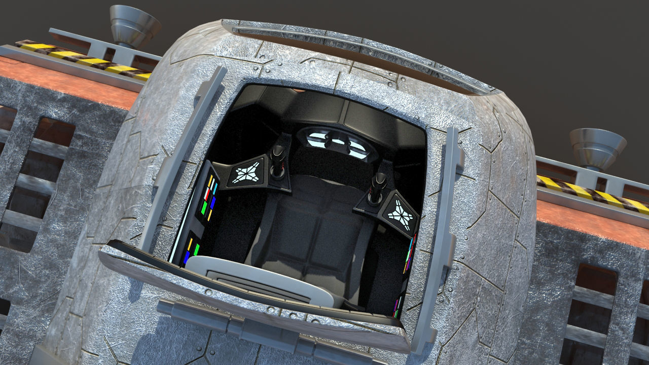 Futuristic Moon Mars Rover 3D model_22