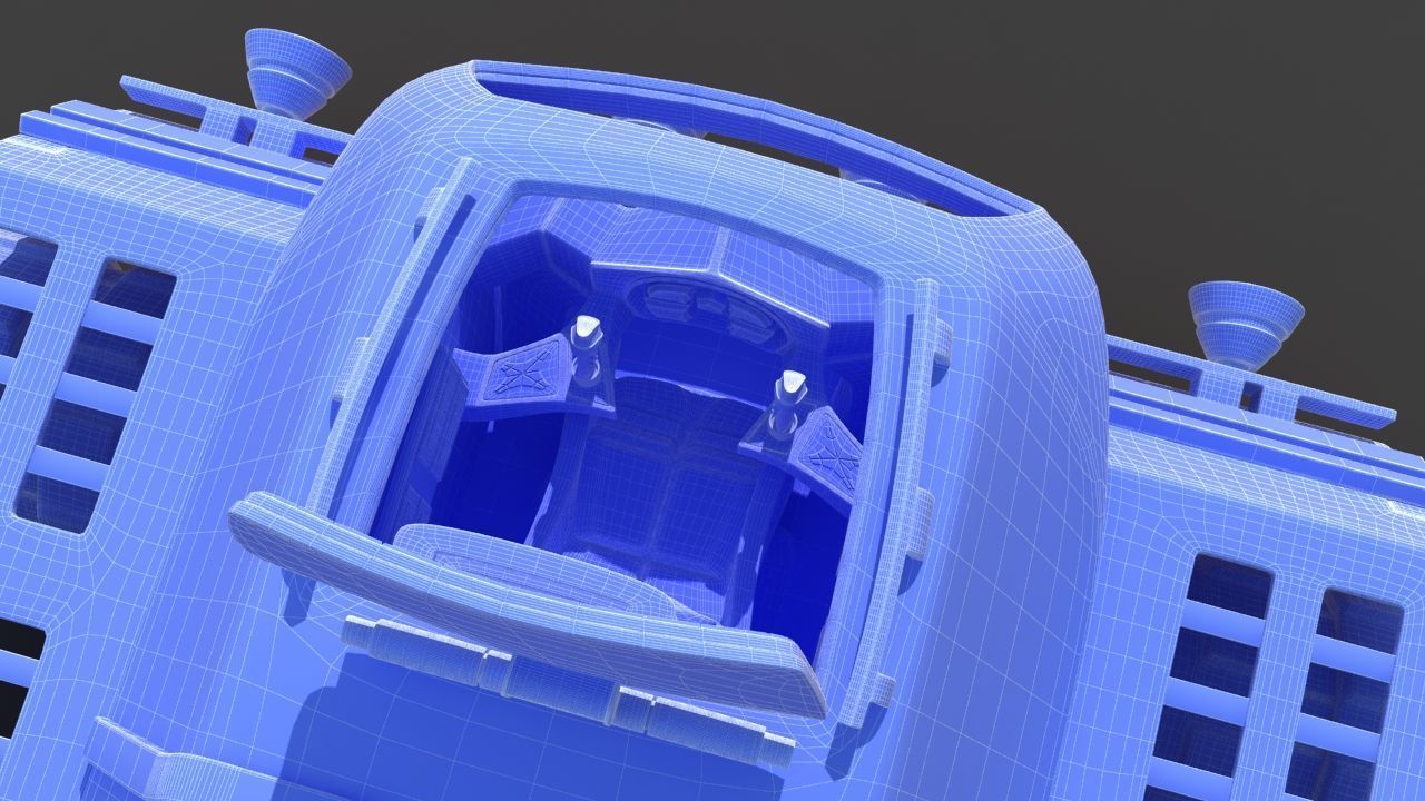 Futuristic Moon Mars Rover 3D model_38