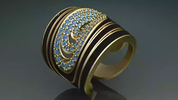 nonconcentric ellipses ring