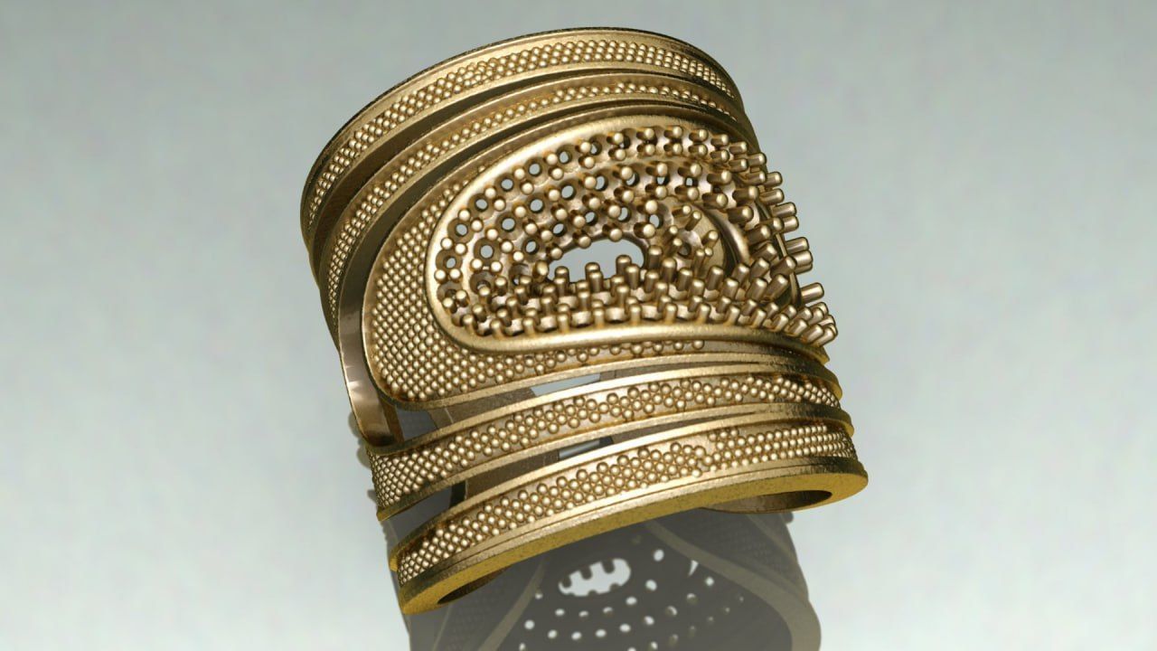 nonconcentric ellipses ring 3D print model_3