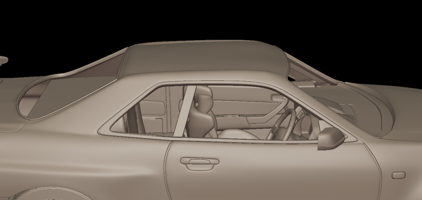 custom 2002 NISSAN SKYLINE R 34 v1 3D PRINT MODEL 3D print model_6