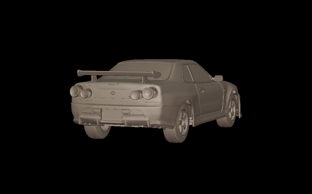 custom 2002 NISSAN SKYLINE R 34 v1 3D PRINT MODEL 3D print model_2