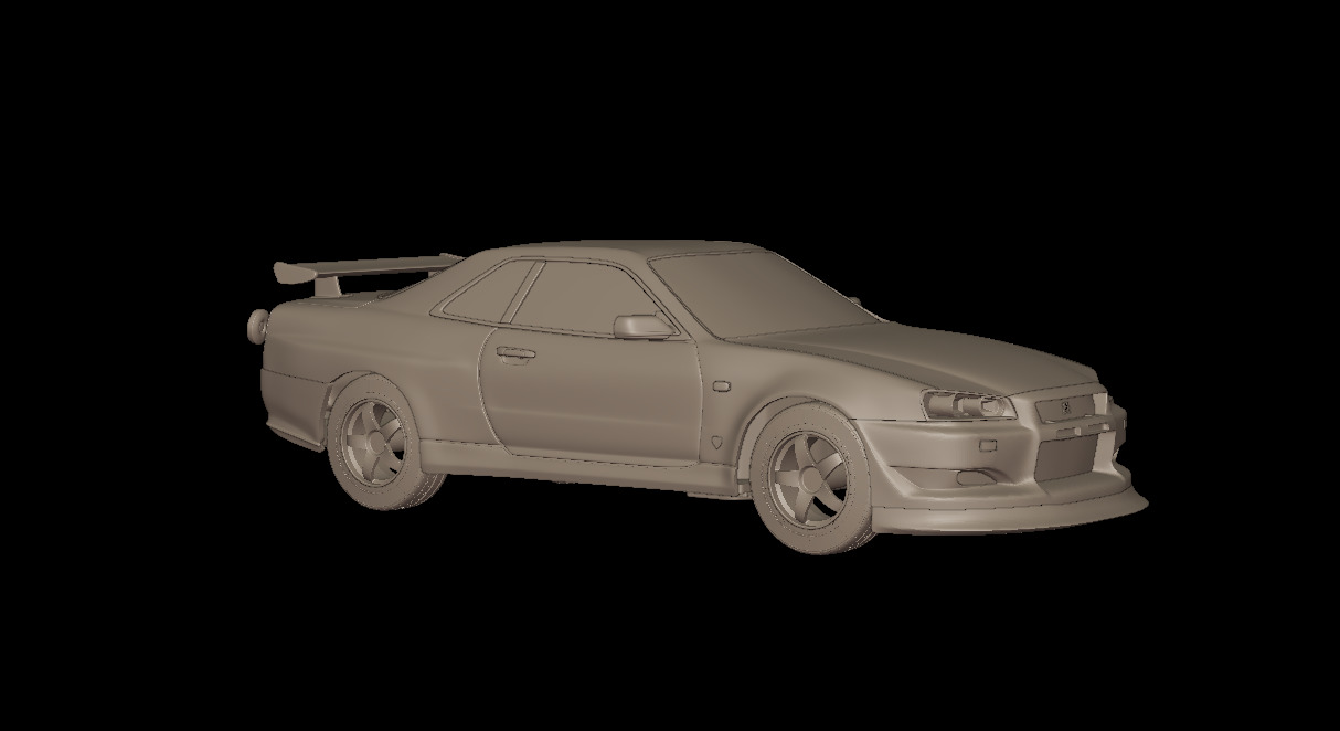 custom 2002 NISSAN SKYLINE R 34 v1 3D PRINT MODEL 3D print model_1