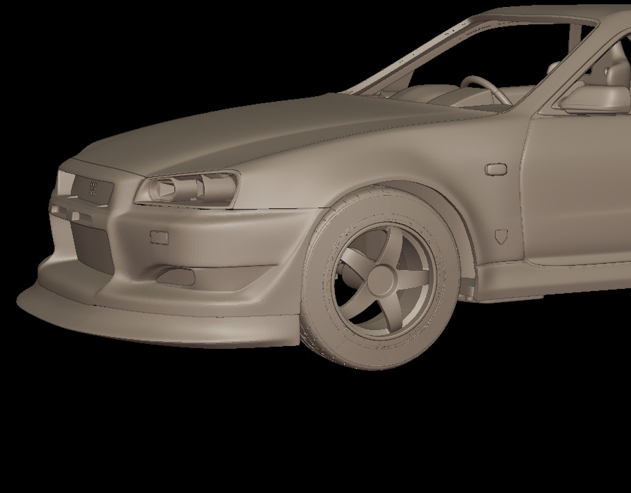 custom 2002 NISSAN SKYLINE R 34 v1 3D PRINT MODEL 3D print model_7