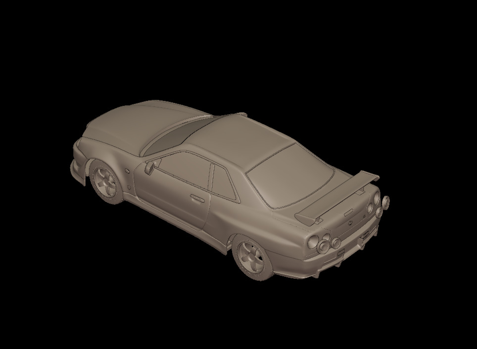 custom 2002 NISSAN SKYLINE R 34 v1 3D PRINT MODEL 3D print model_3