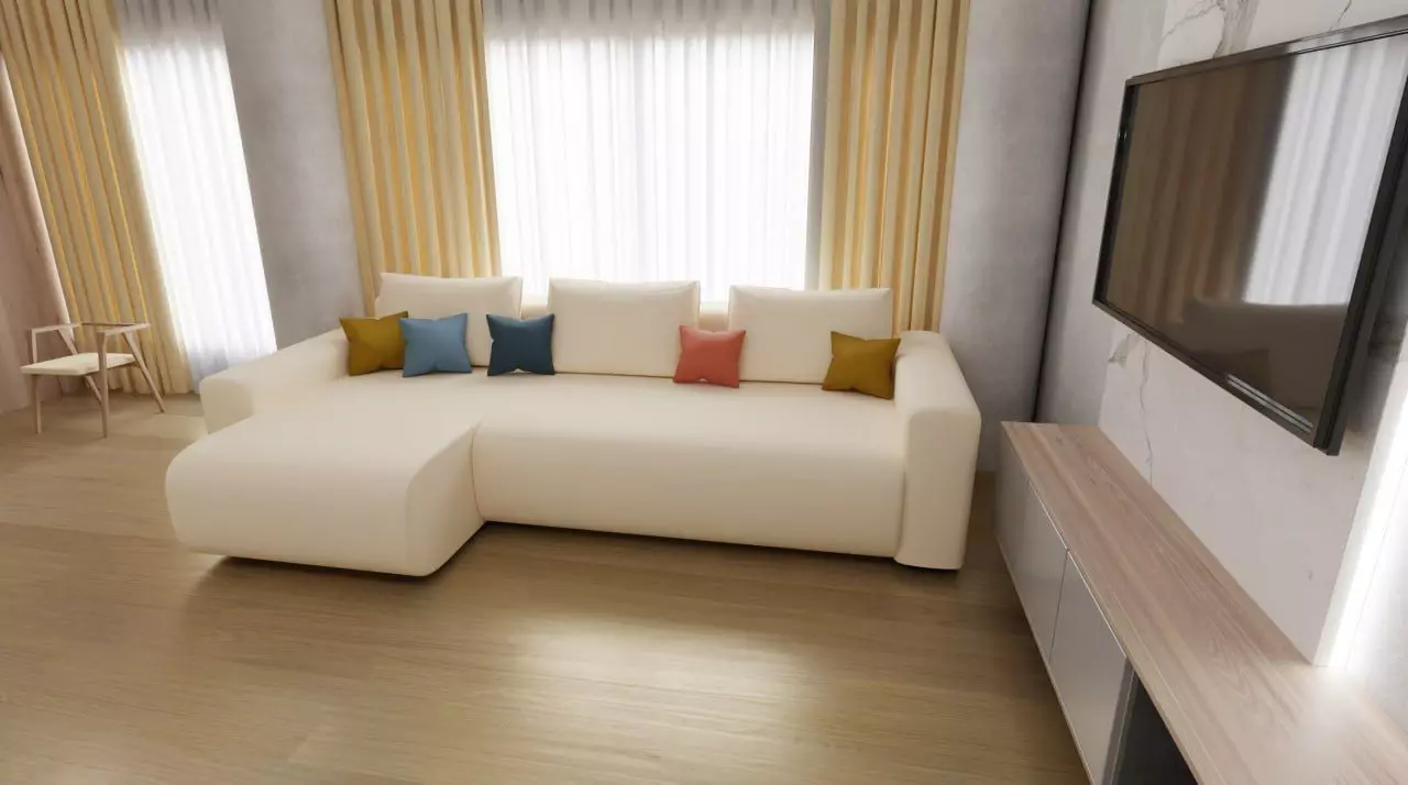 Sofa Furniture and table 3D model_0