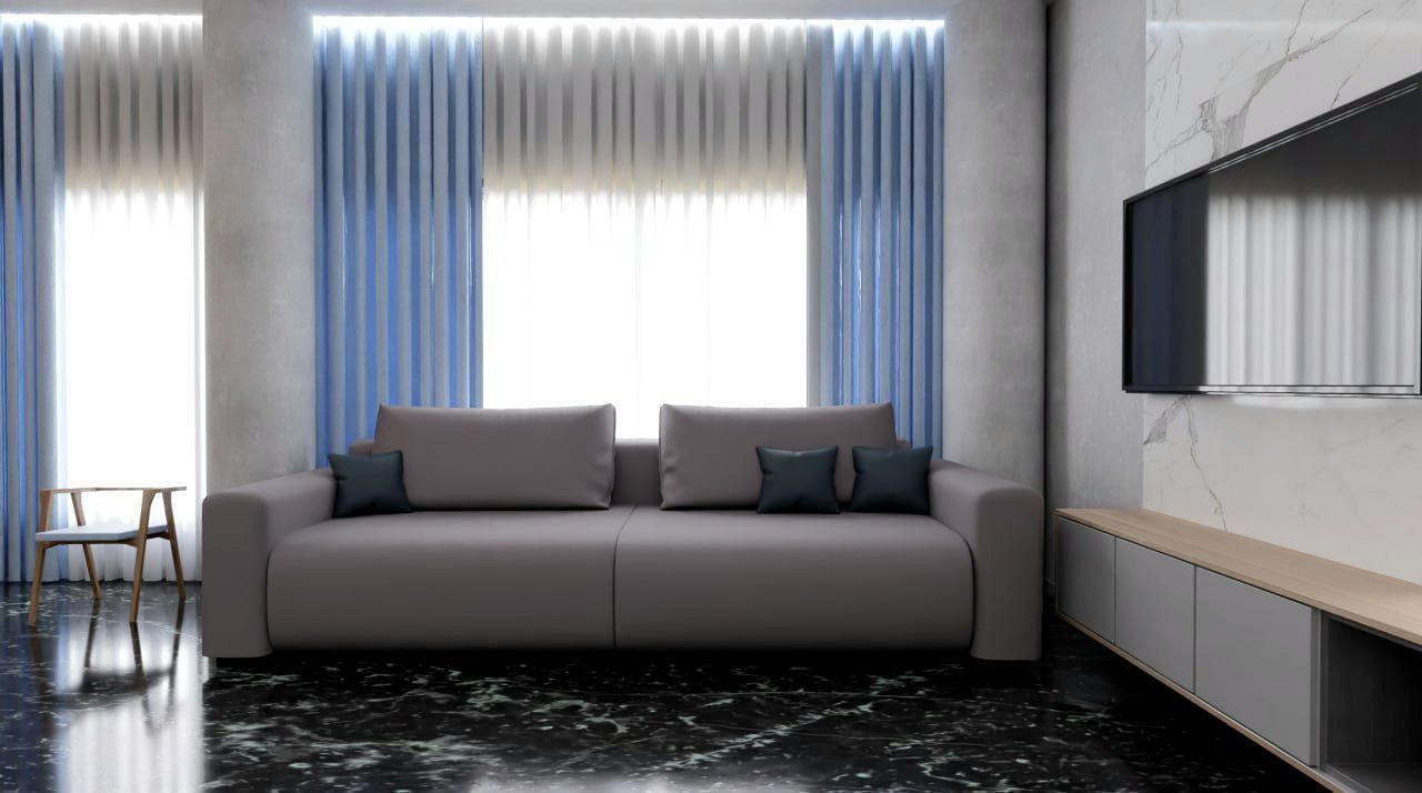 Sofa Furniture and table 3D model_1