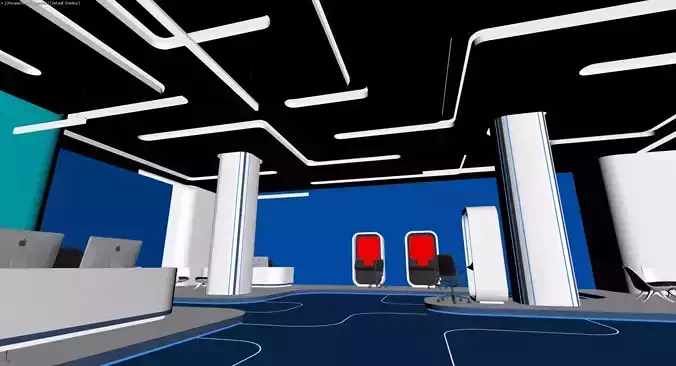 Exhibition Interior and Display Structure 3D Model