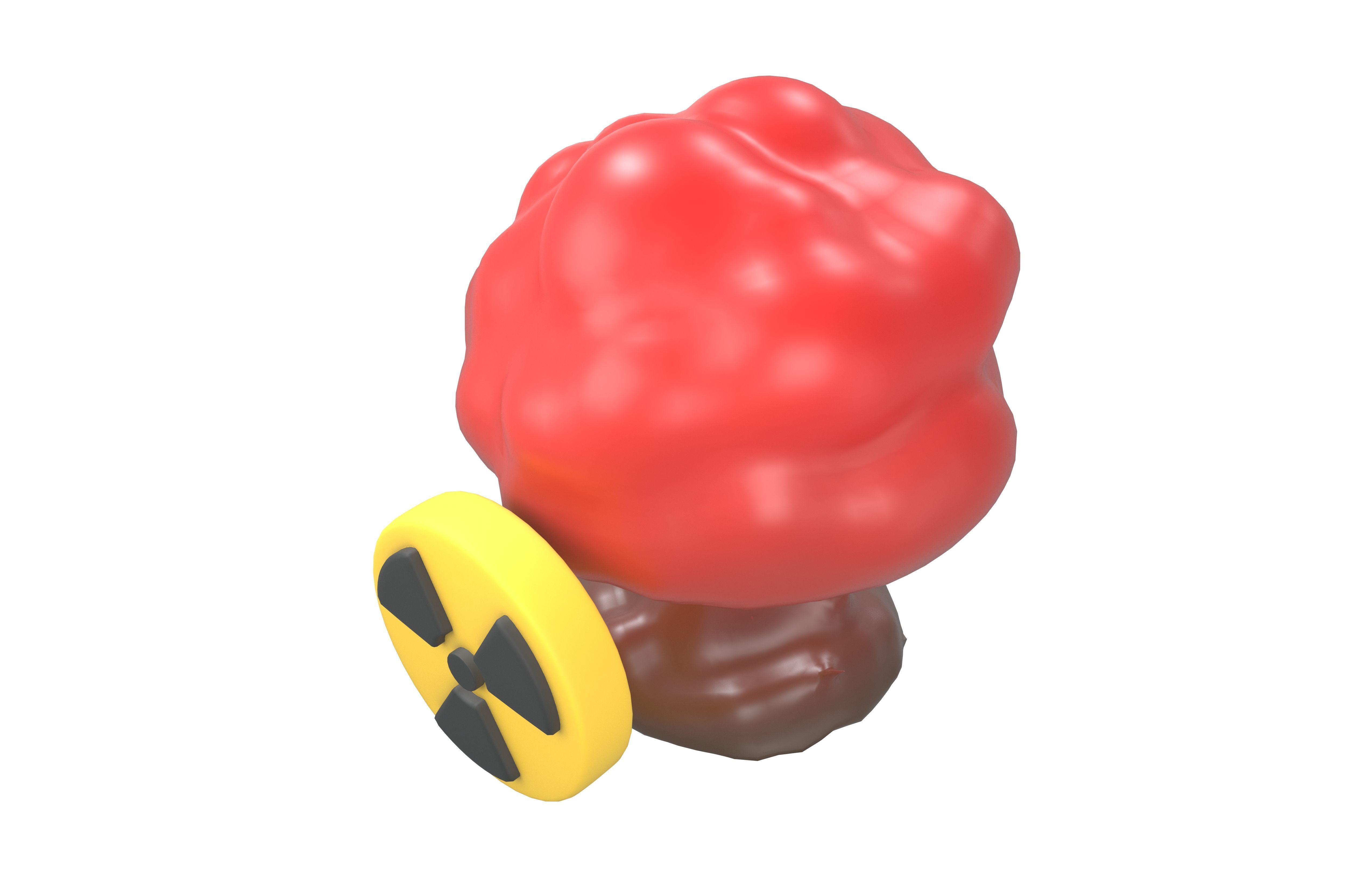 Nuclear Explosion Icon v1 002 Low-poly 3D model_2