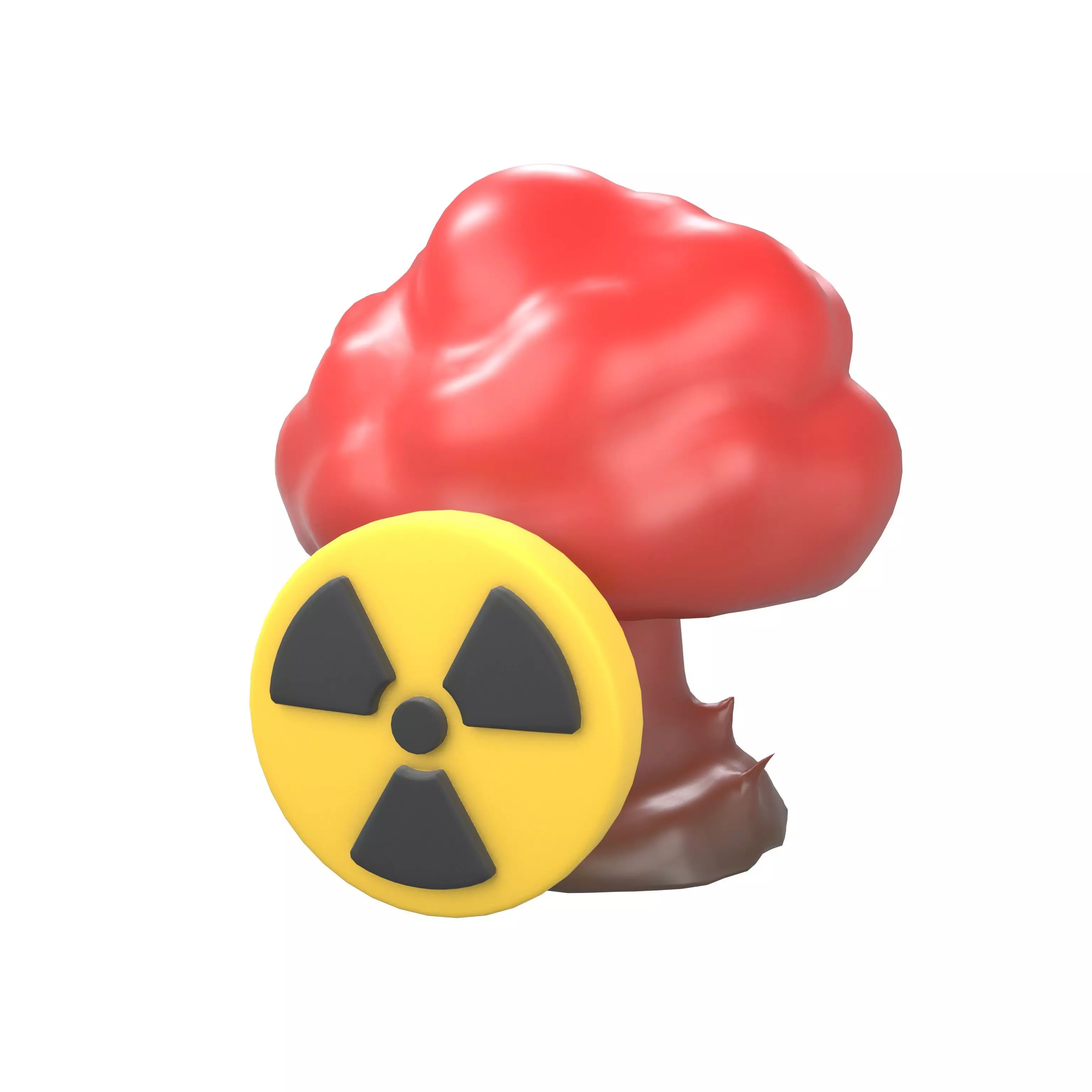 Nuclear Explosion Icon v1 002 Low-poly 3D model_0