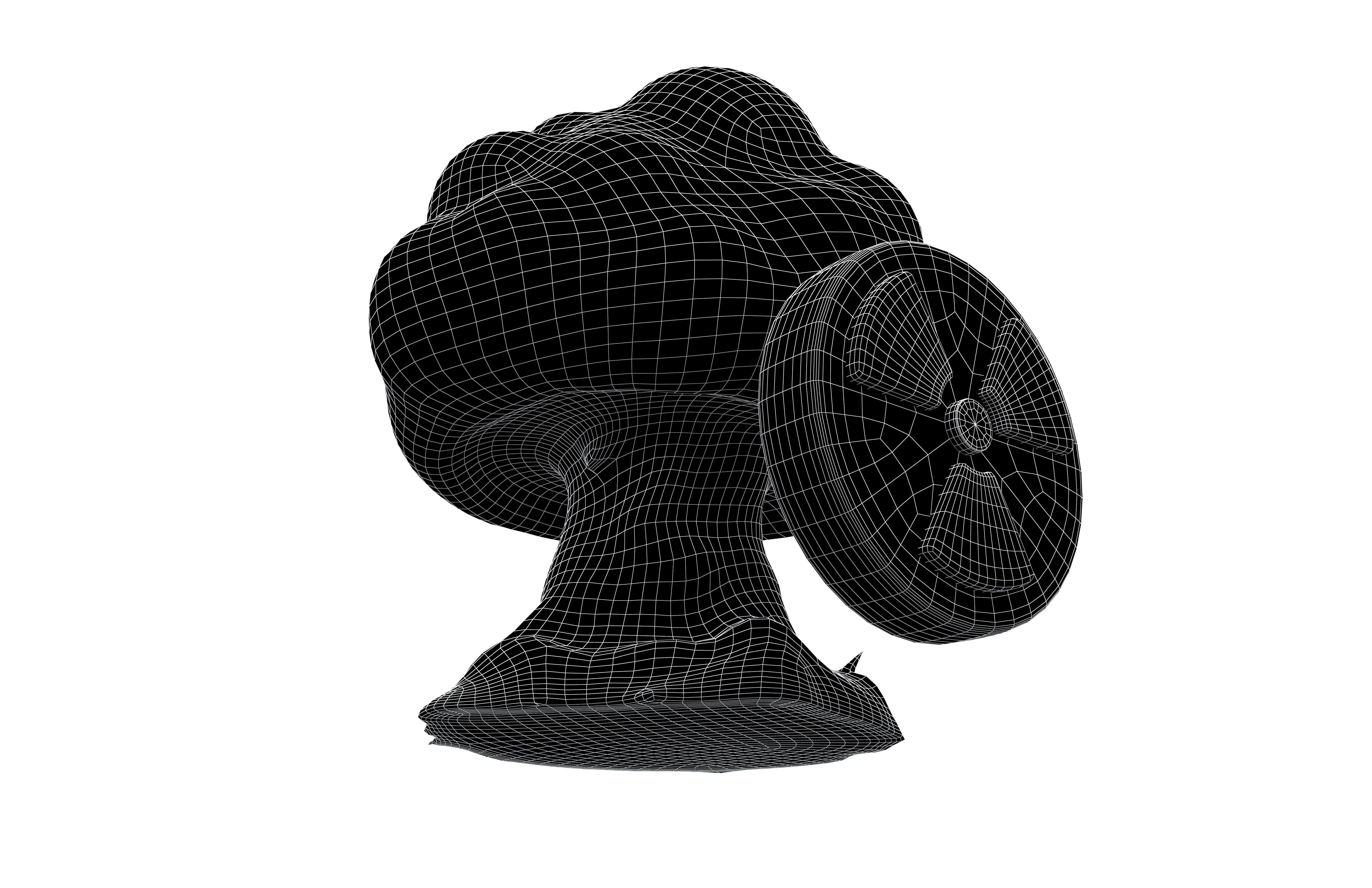 Nuclear Explosion Icon v1 002 Low-poly 3D model_8