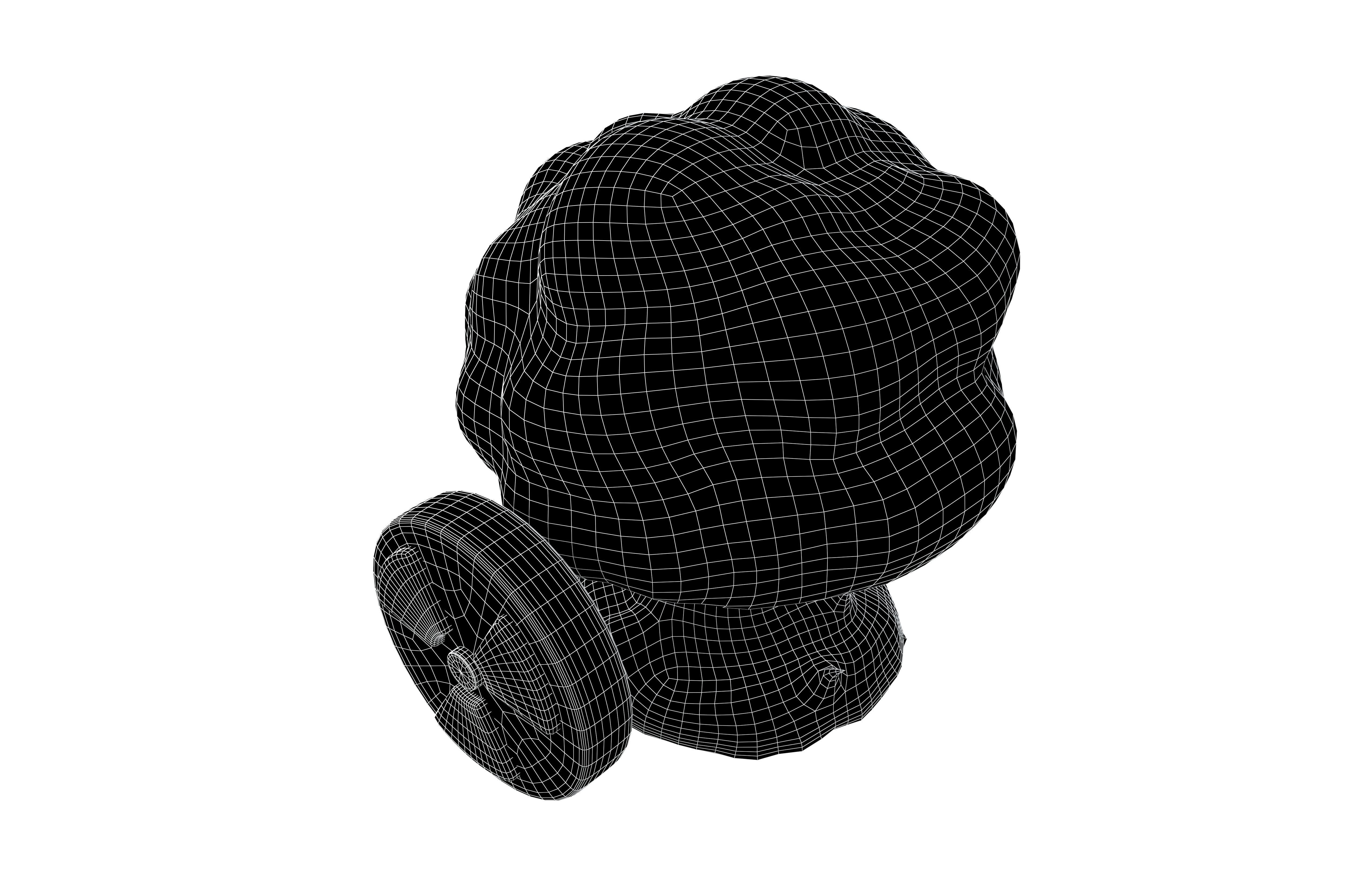 Nuclear Explosion Icon v1 003 Low-poly 3D model_6