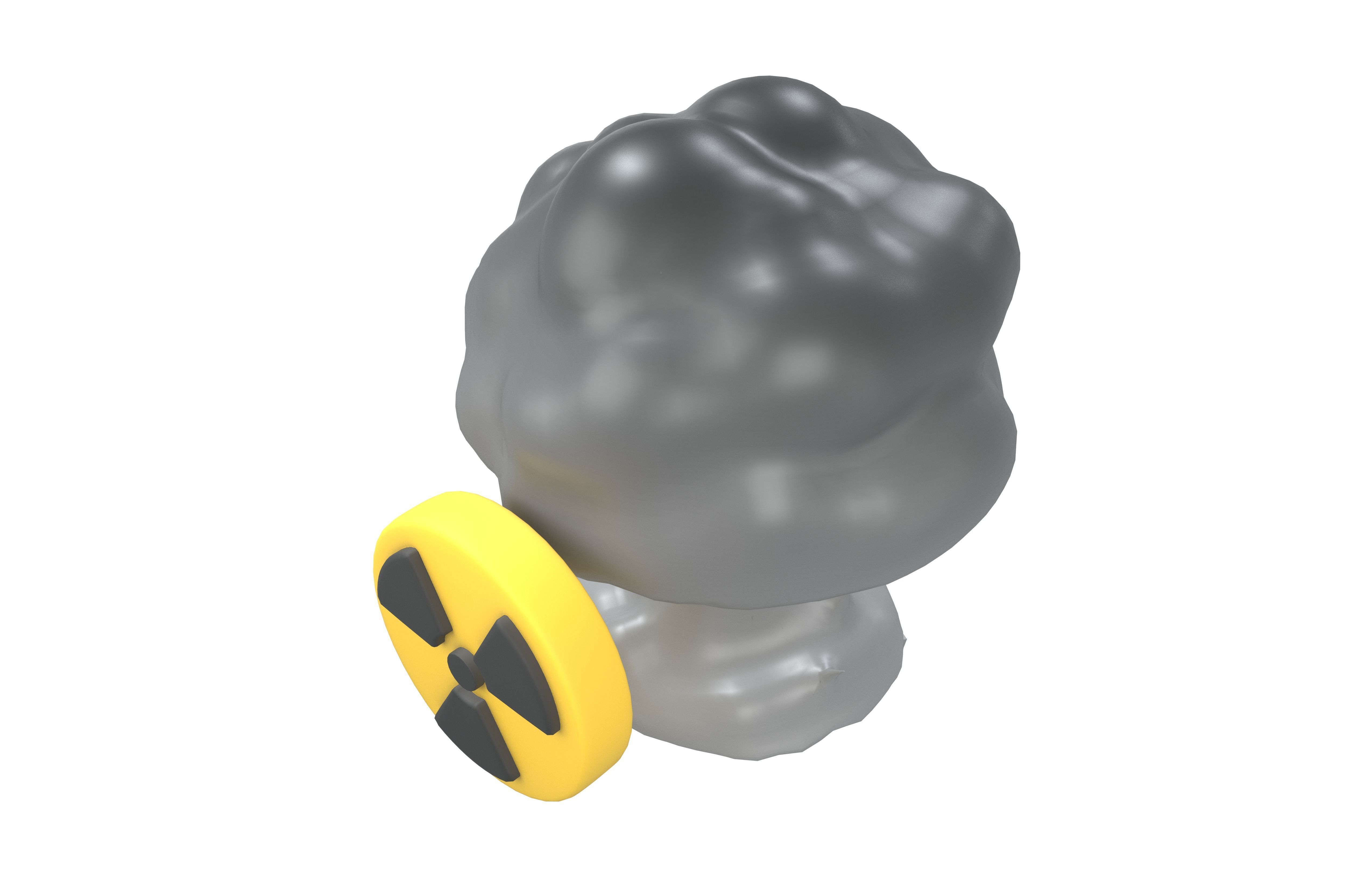 Nuclear Explosion Icon v1 003 Low-poly 3D model_2