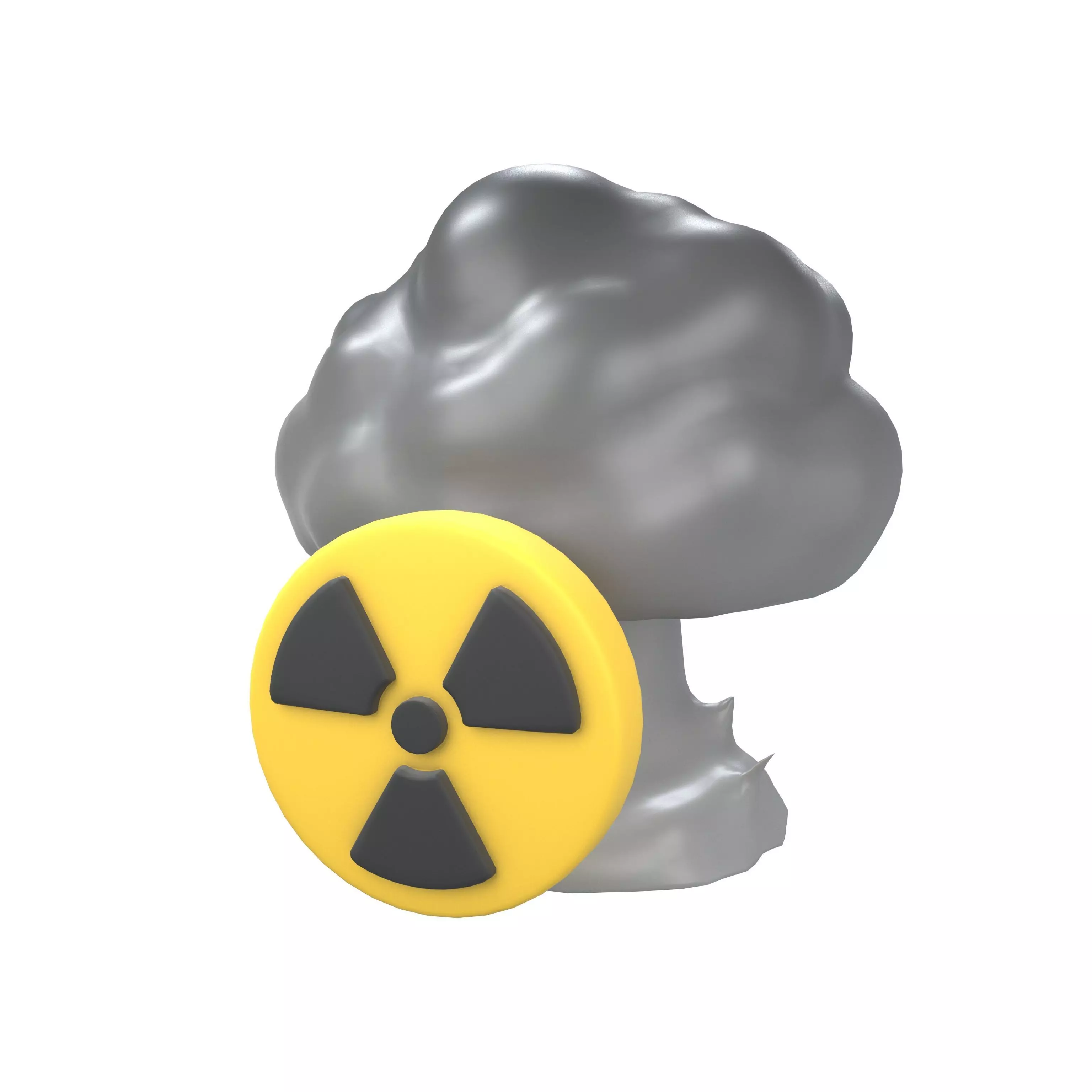 Nuclear Explosion Icon v1 003 Low-poly 3D model_0