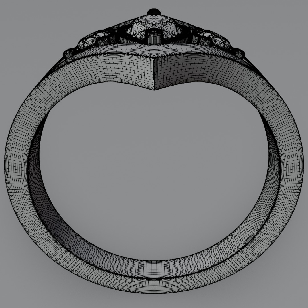 Noctis Aureum ring with diamonds and black onyx 3D model jewelry 3D model_15