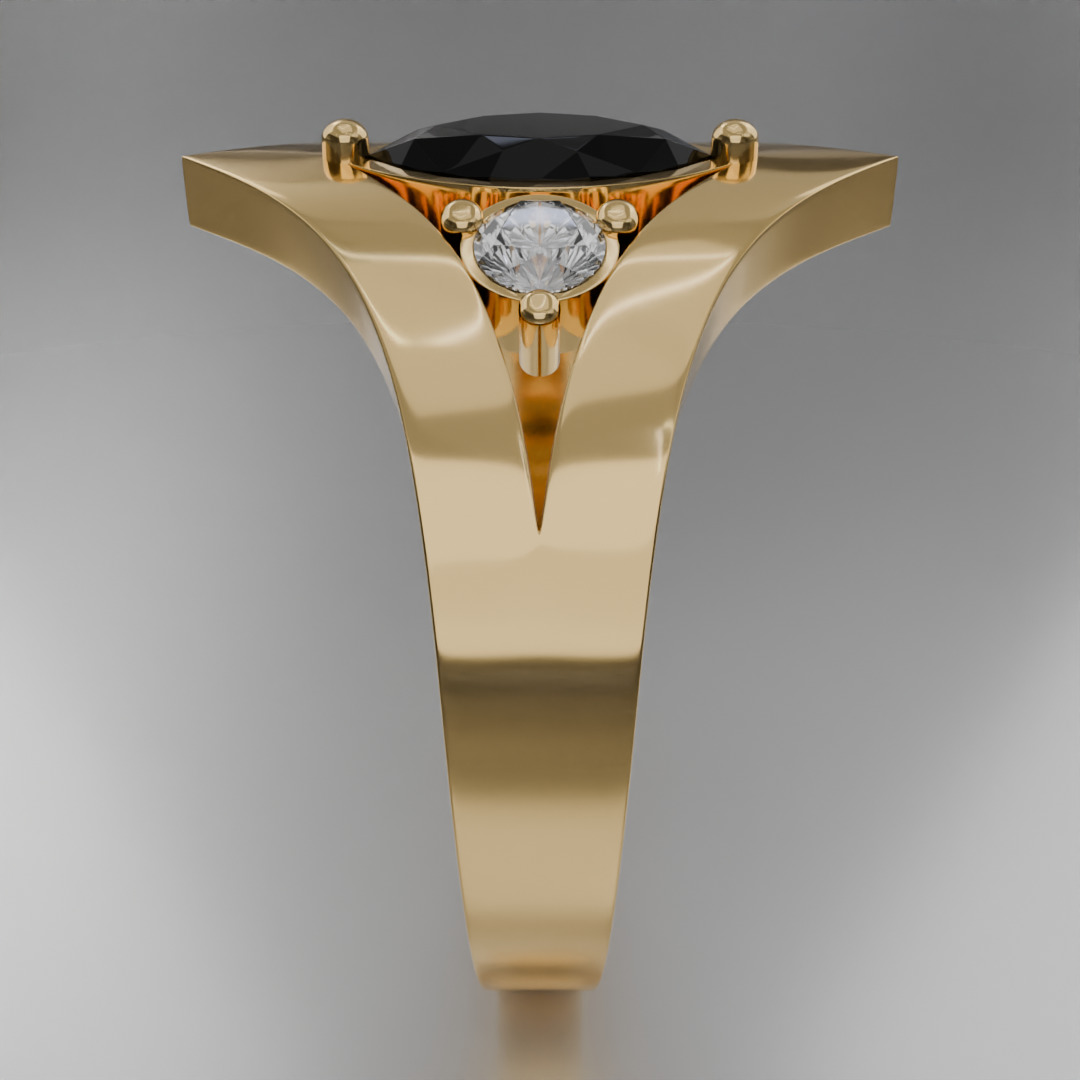 Noctis Aureum ring with diamonds and black onyx 3D model jewelry 3D model_3