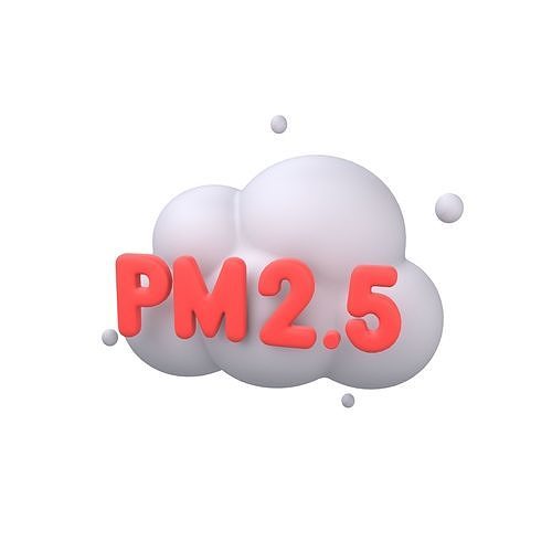Dust PM 2 5 Icon v1 002 Low-poly 3D model