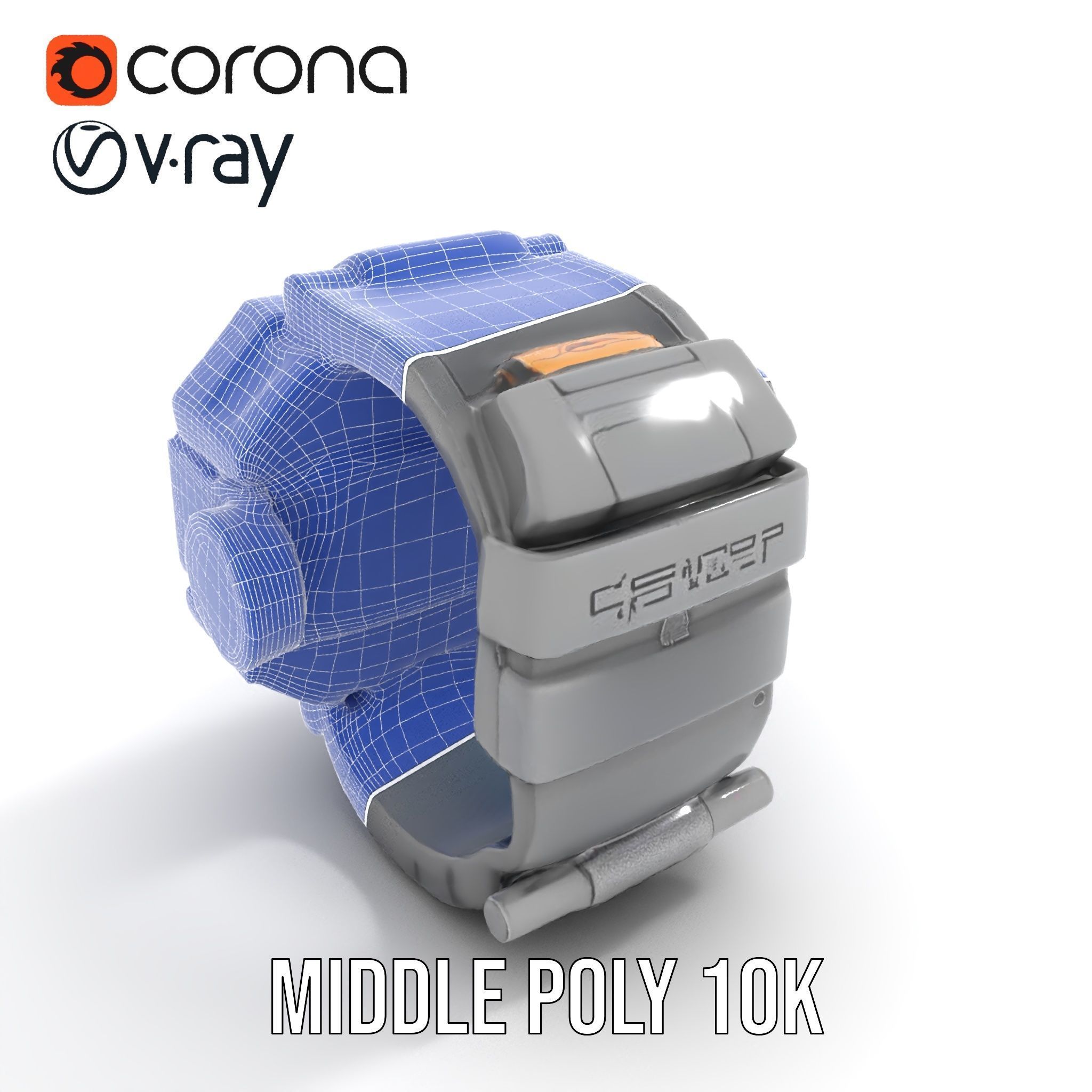 Futuristic Smartwatch Model Pack with Exposed Hardware Detailing Low-poly 3D model_25