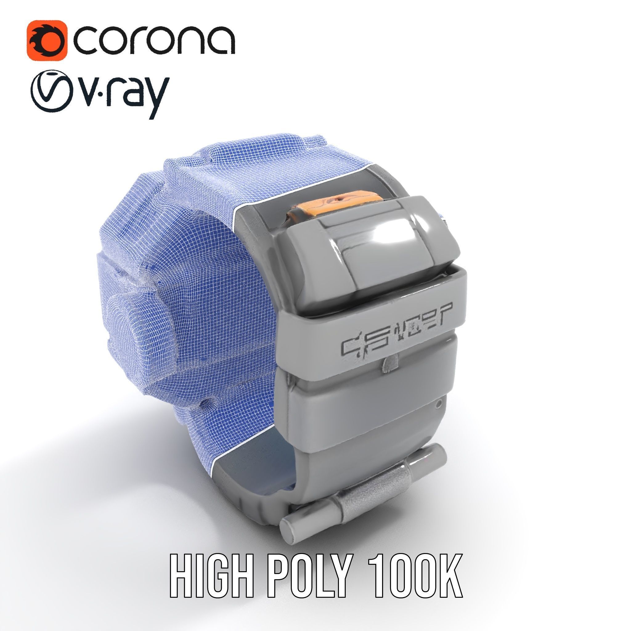 Futuristic Smartwatch Model Pack with Exposed Hardware Detailing Low-poly 3D model_27