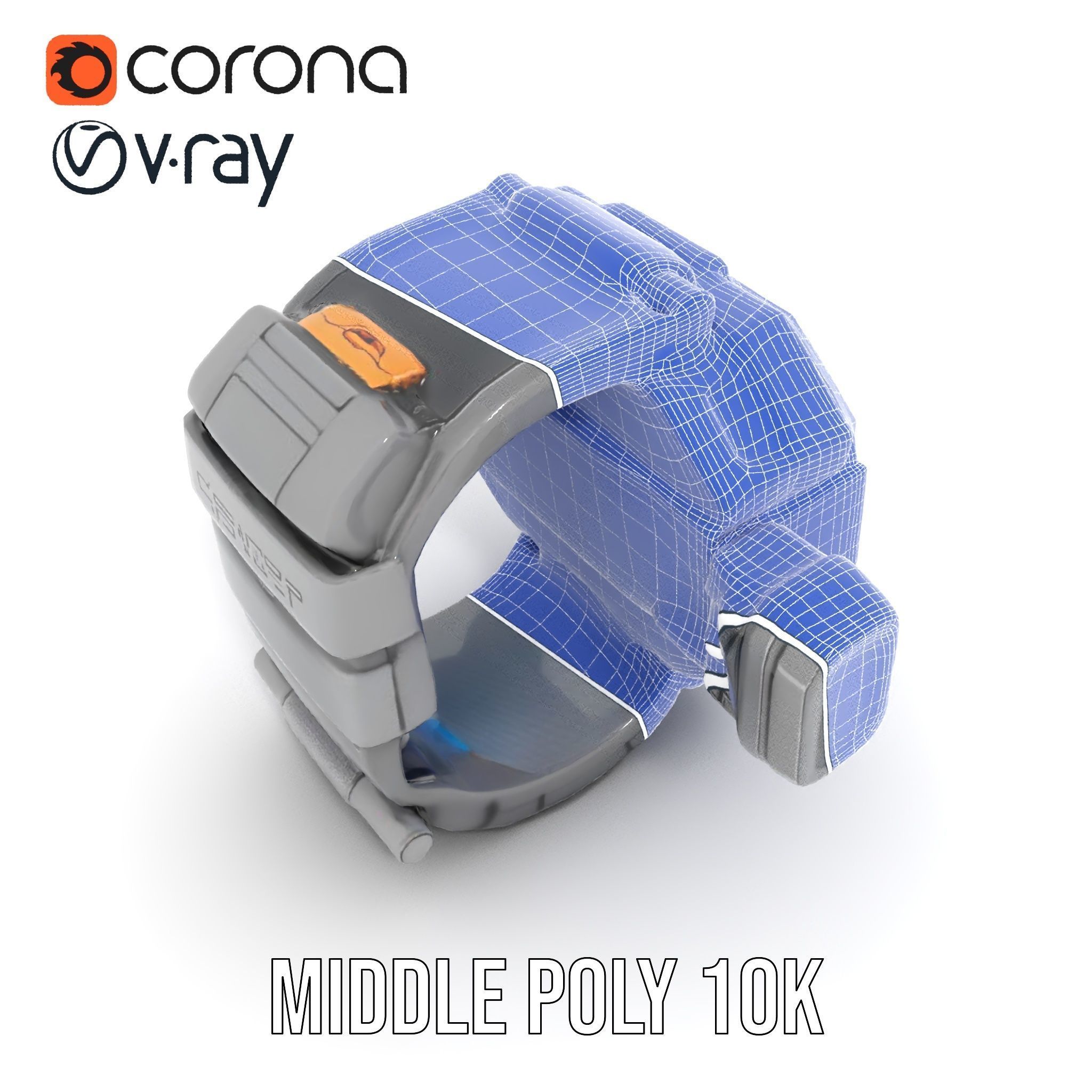 Futuristic Smartwatch Model Pack with Exposed Hardware Detailing Low-poly 3D model_31
