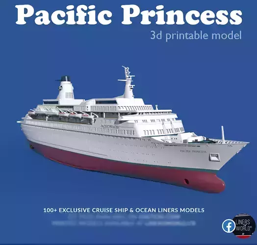  MS PACIFIC PRINCESS the Love Boat print ready model