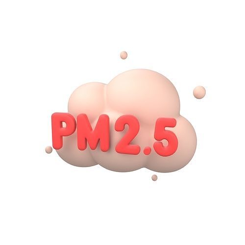 Dust PM 2 5 Icon v1 003 Low-poly 3D model