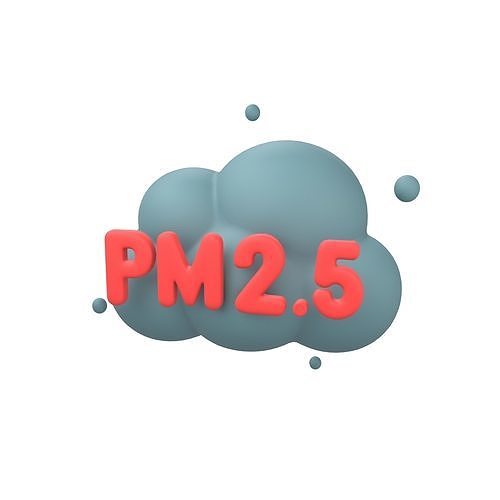 Dust PM 2 5 Icon v1 004 Low-poly 3D model
