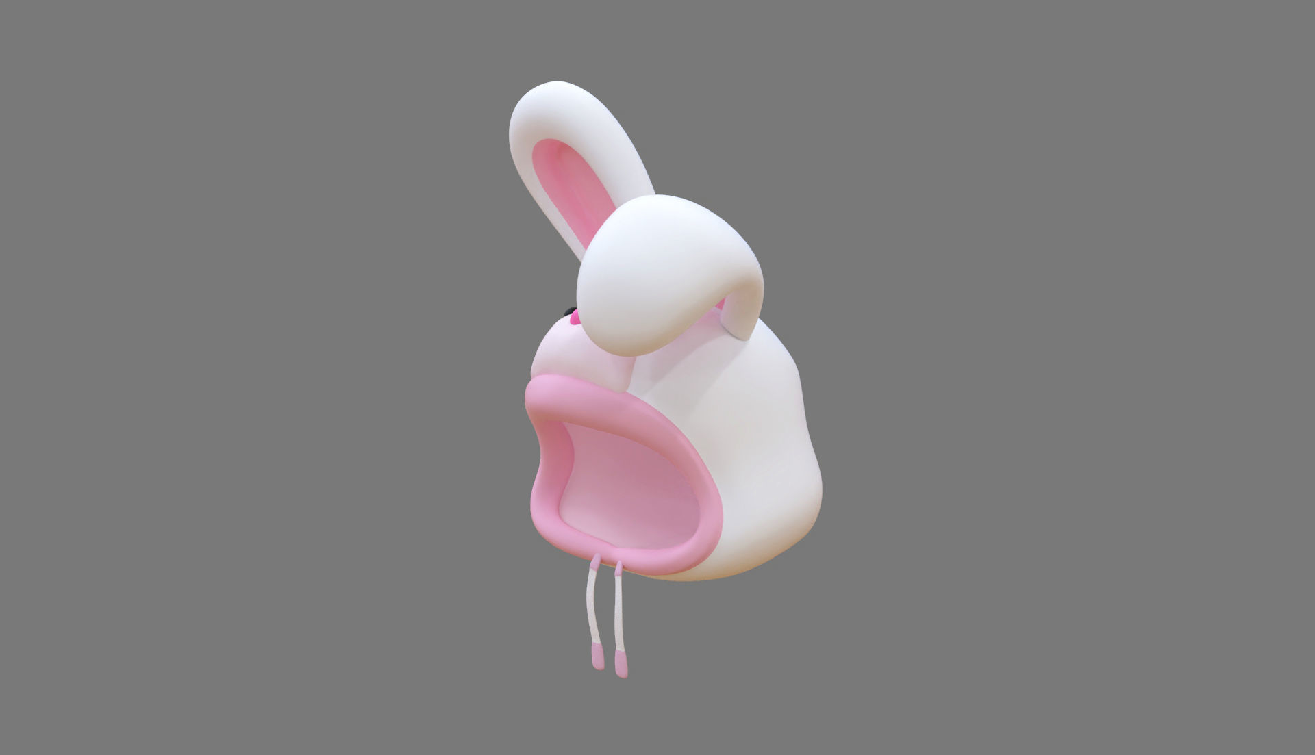 Bunny Hat Low-poly 3D model_2
