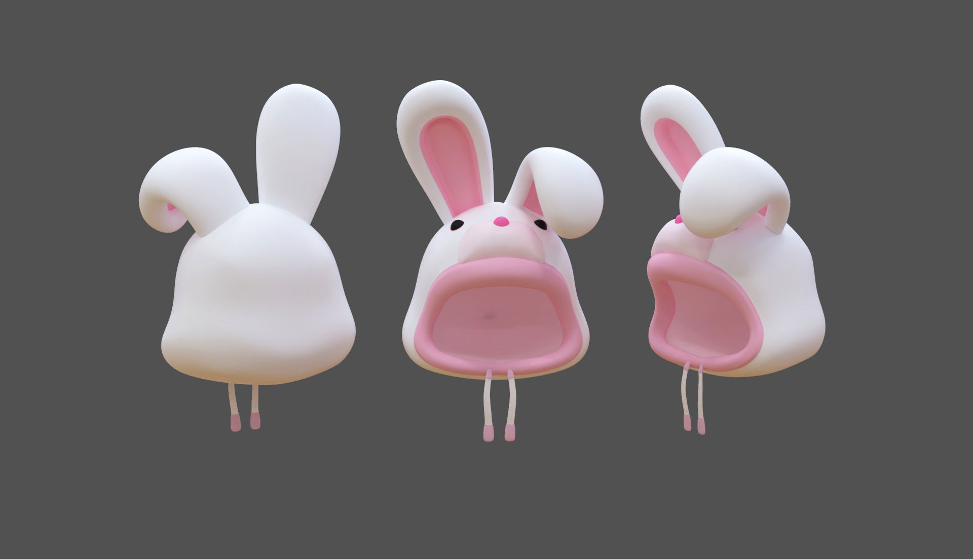 Bunny Hat Low-poly 3D model_1