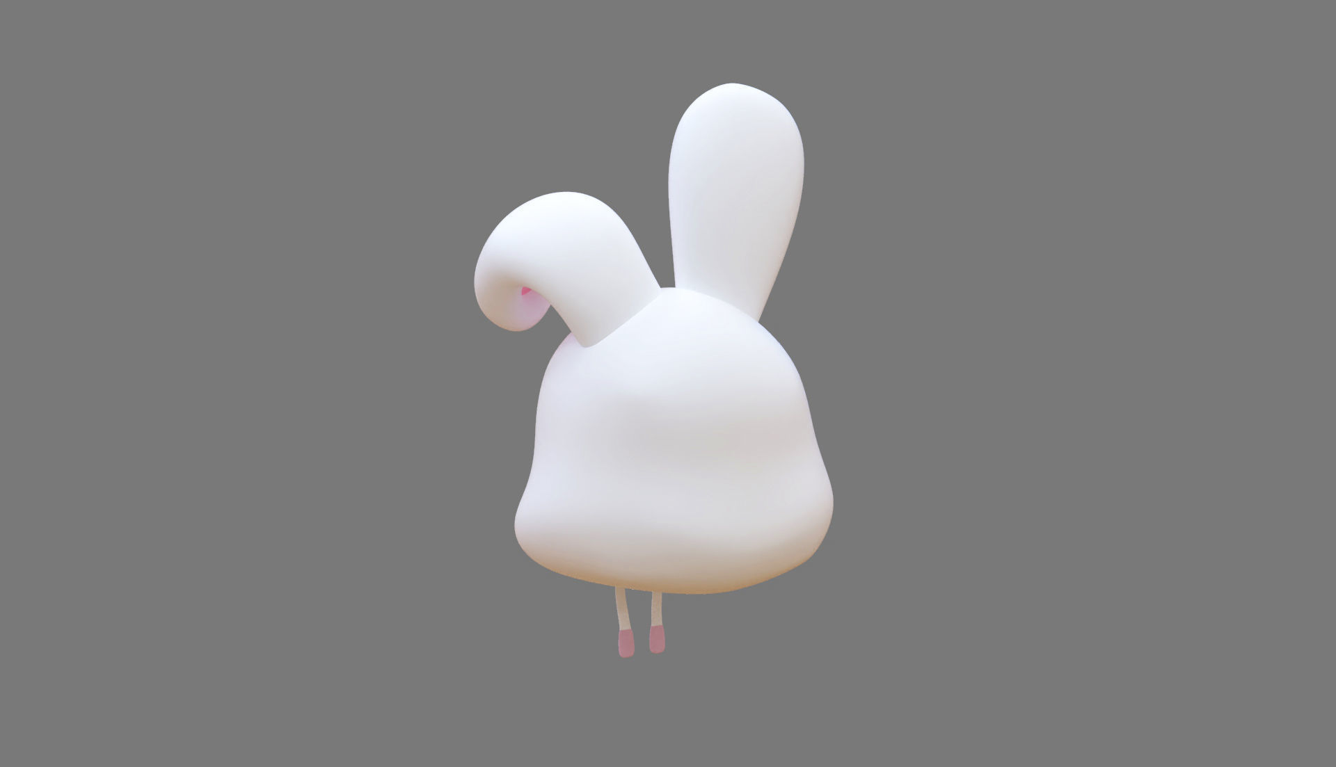 Bunny Hat Low-poly 3D model_4