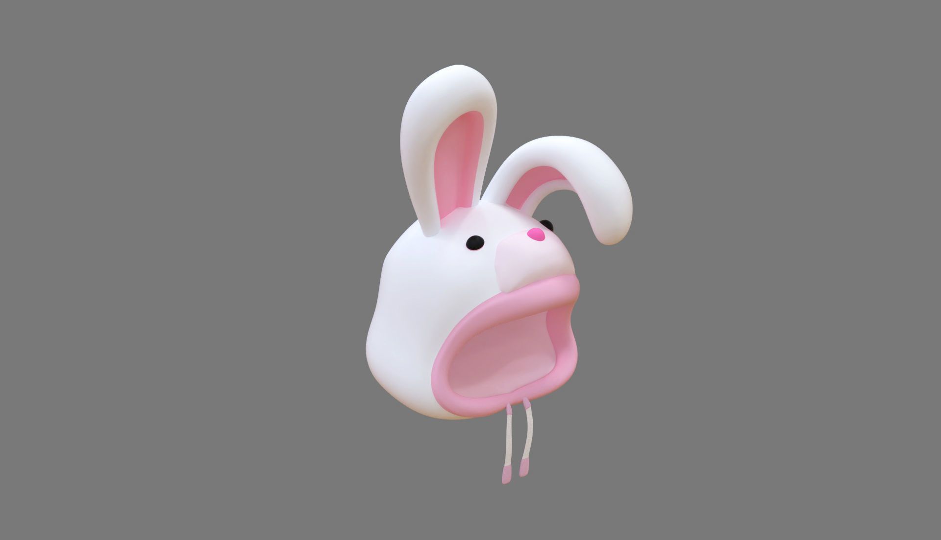Bunny Hat Low-poly 3D model_6