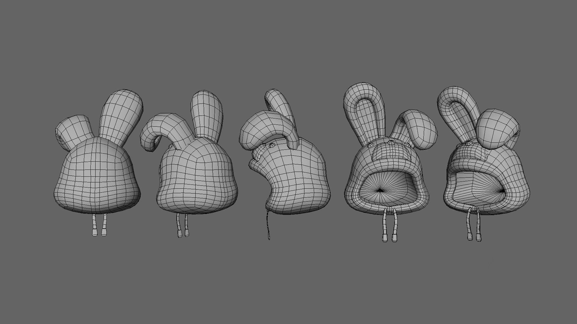 Bunny Hat Low-poly 3D model_8