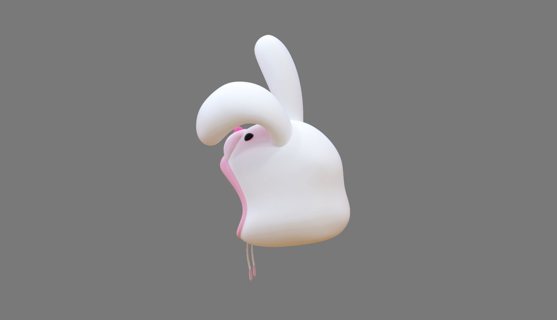 Bunny Hat Low-poly 3D model_3