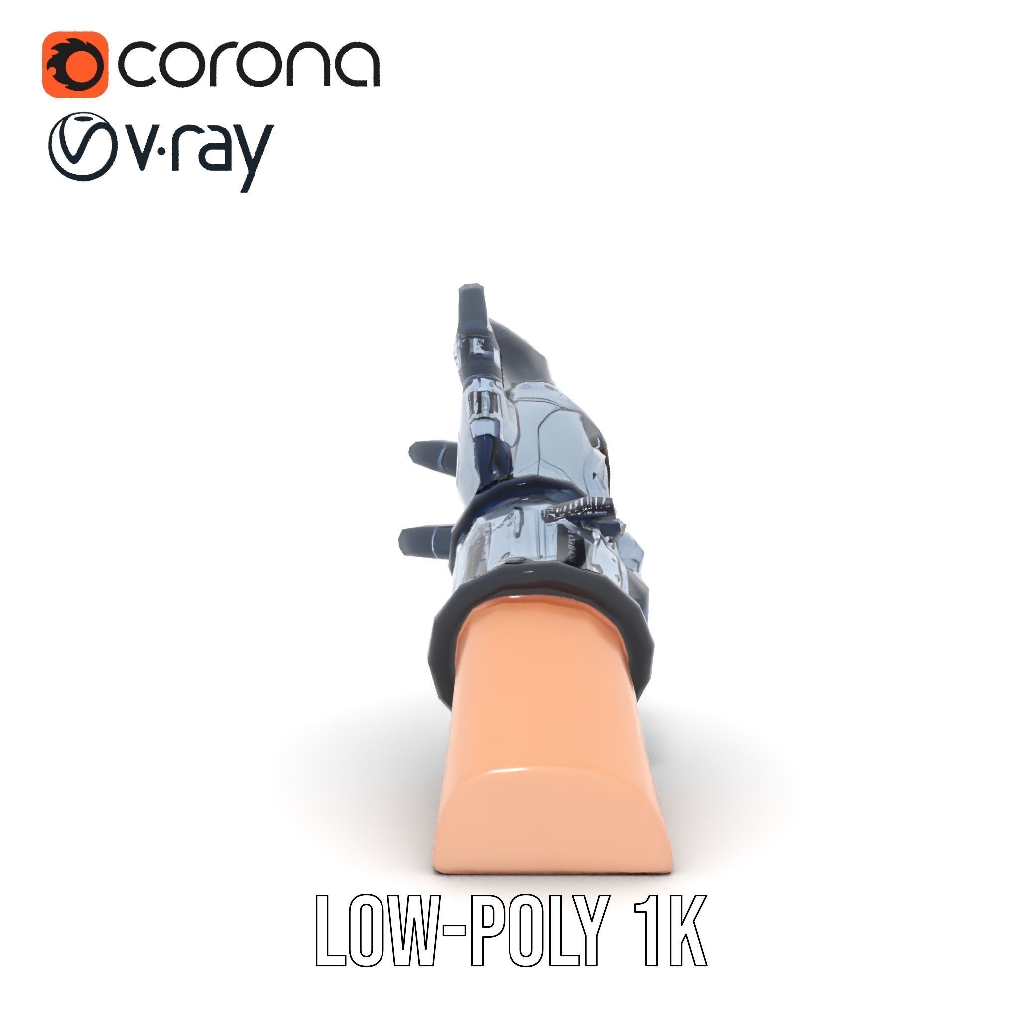 Futuristic Robotic Glove Model Pack Low-poly 3D model_12