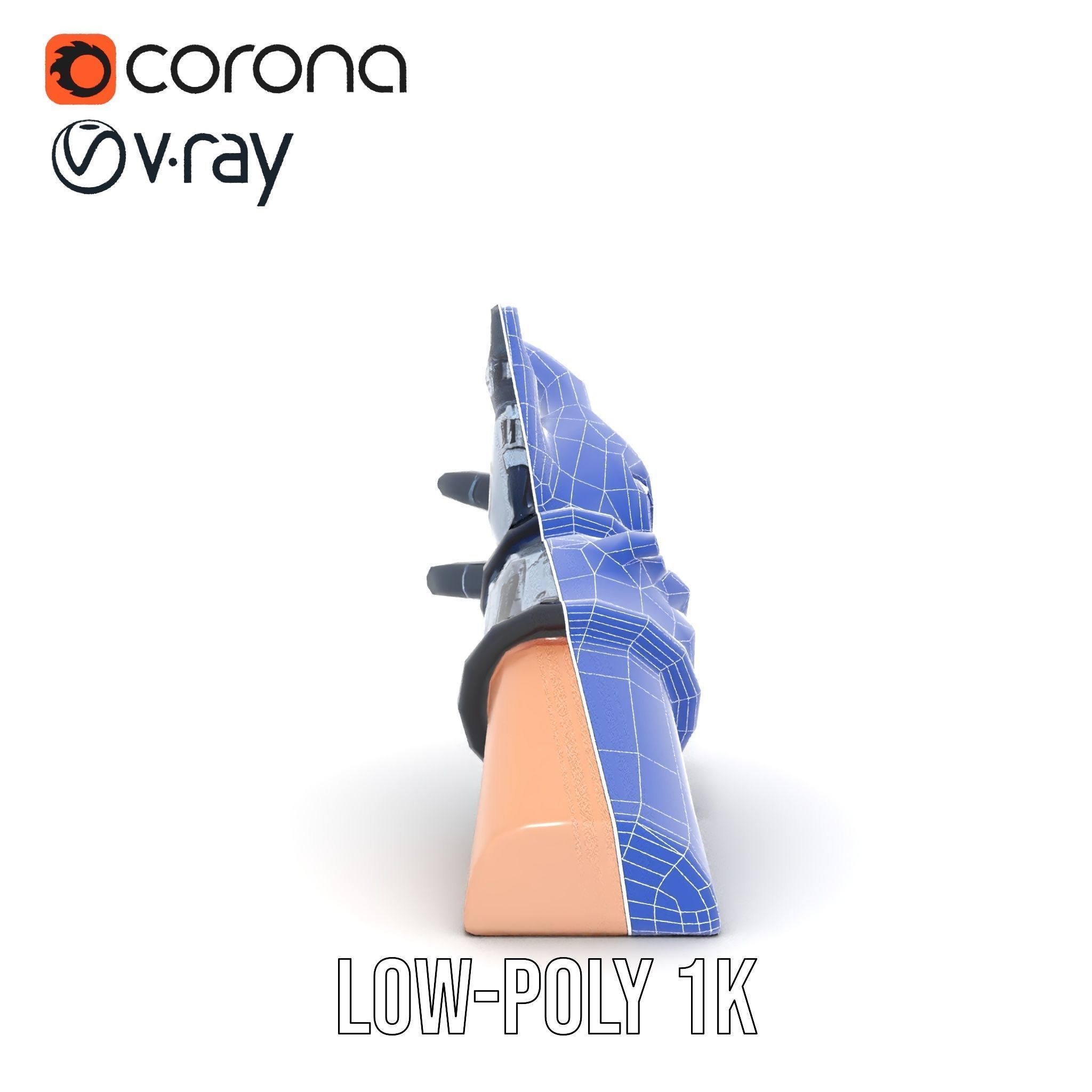 Futuristic Robotic Glove Model Pack Low-poly 3D model_14