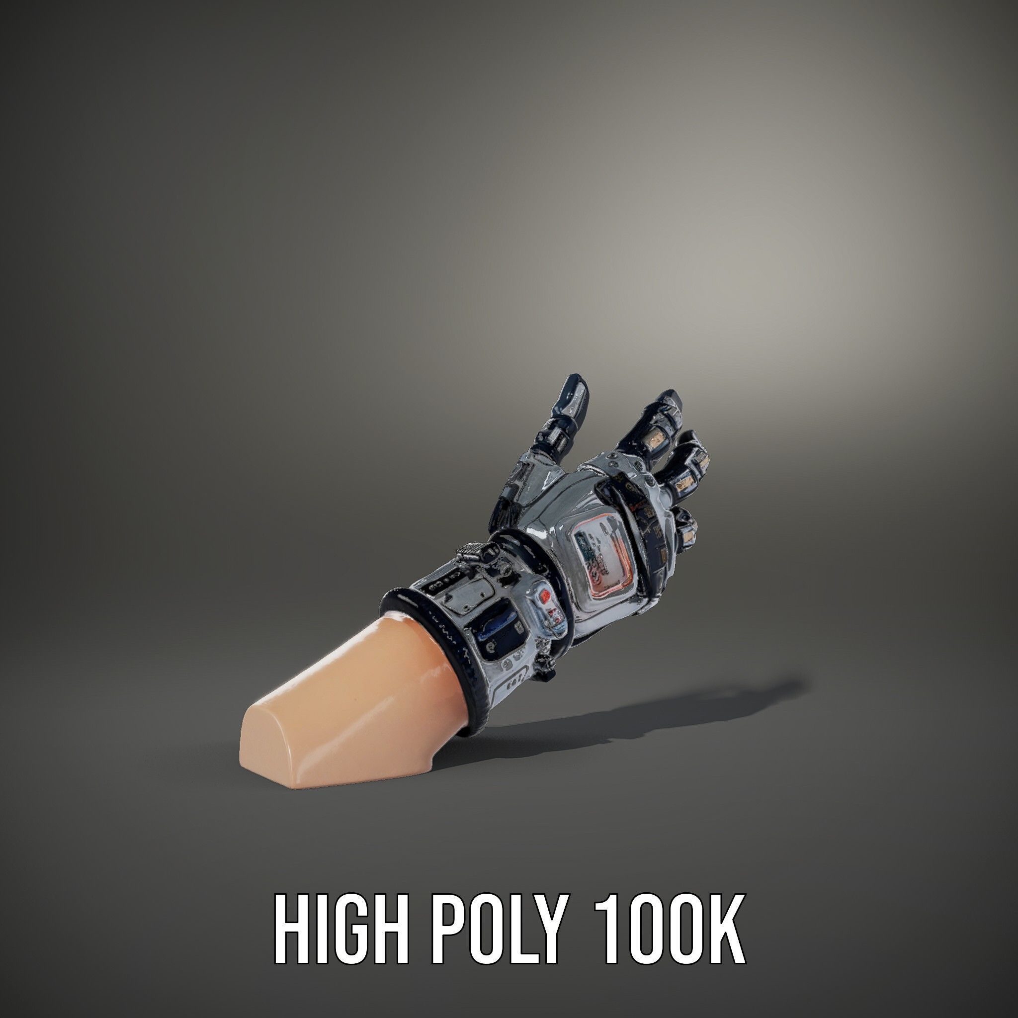 Futuristic Robotic Glove Model Pack Low-poly 3D model_8