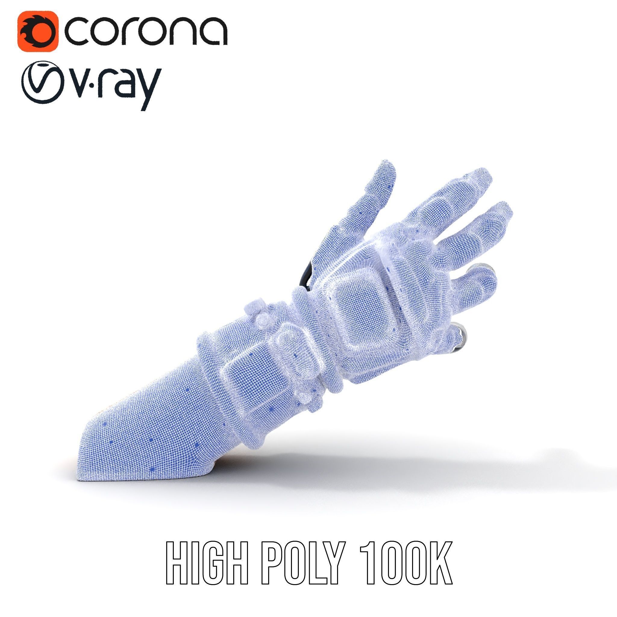 Futuristic Robotic Glove Model Pack Low-poly 3D model_33