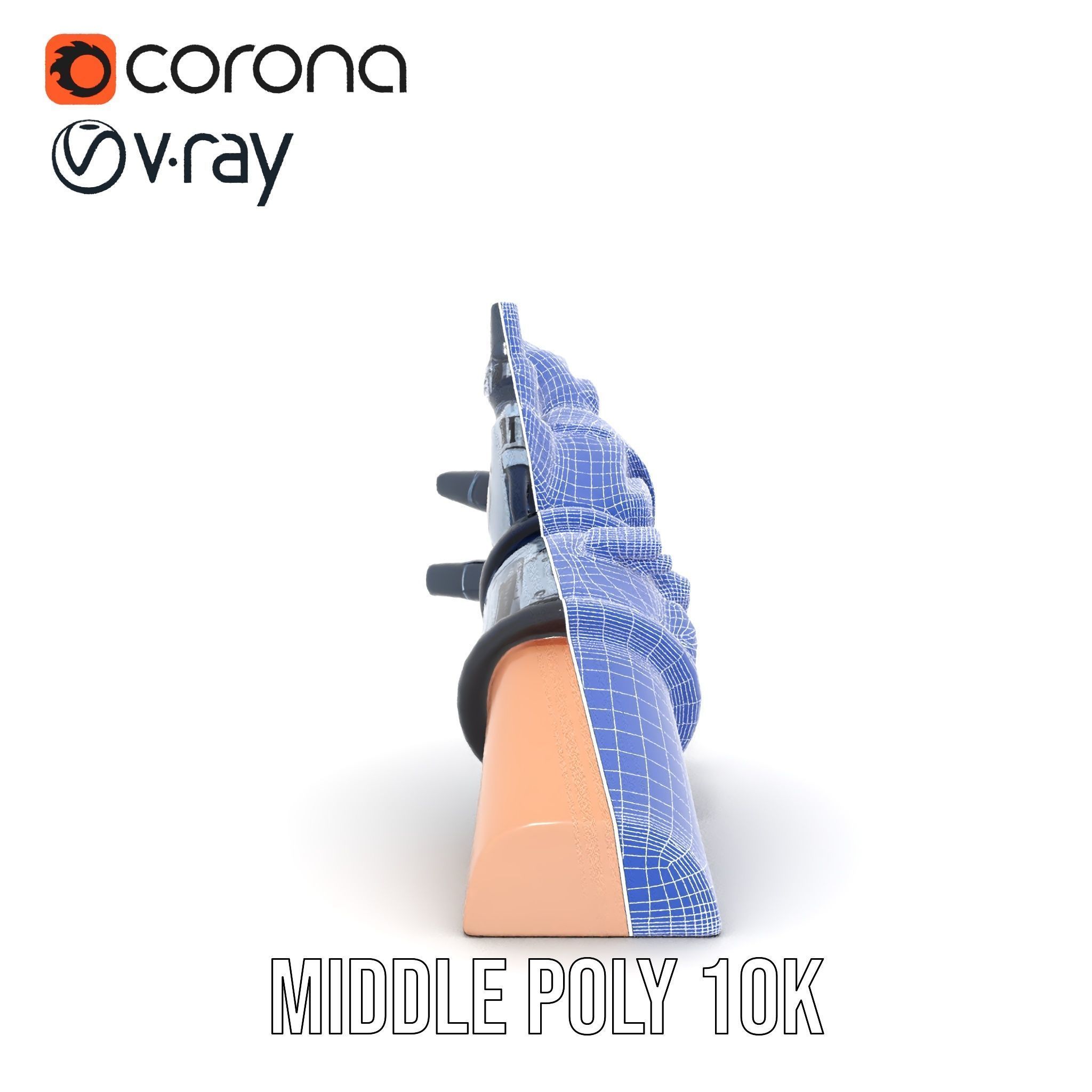 Futuristic Robotic Glove Model Pack Low-poly 3D model_30